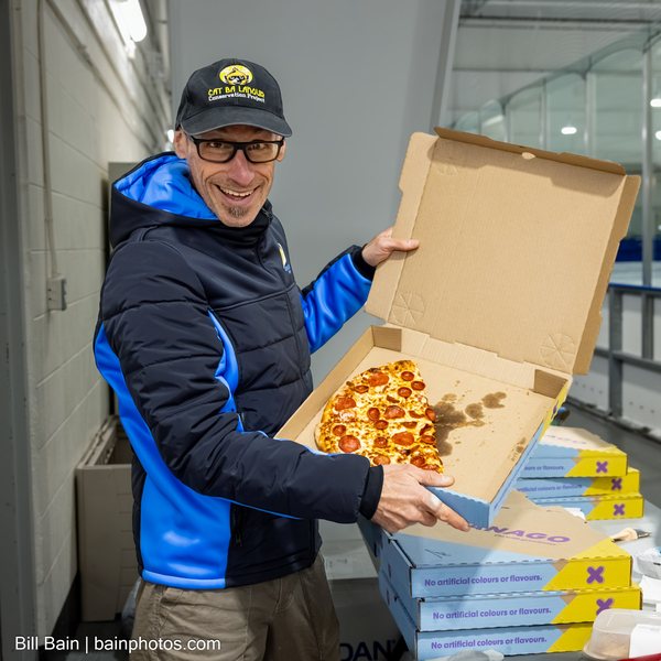 Post-race pizza